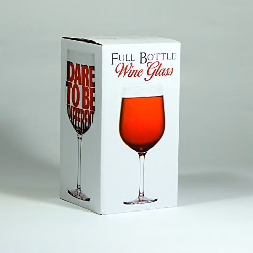 The Discovery Store Giant Transparent Glass Wine Glass, 750 ml – 2