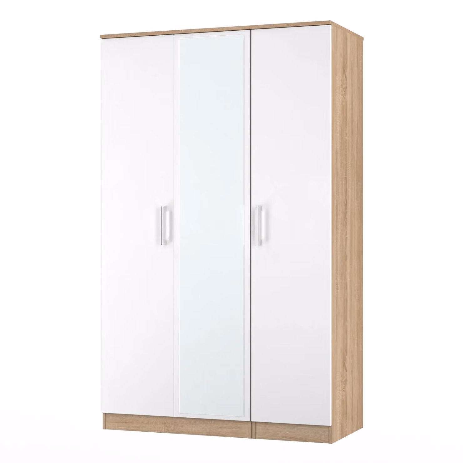 Ready Assembled 2 U Cornwall Triple Mirror Wardrobe in White – 2