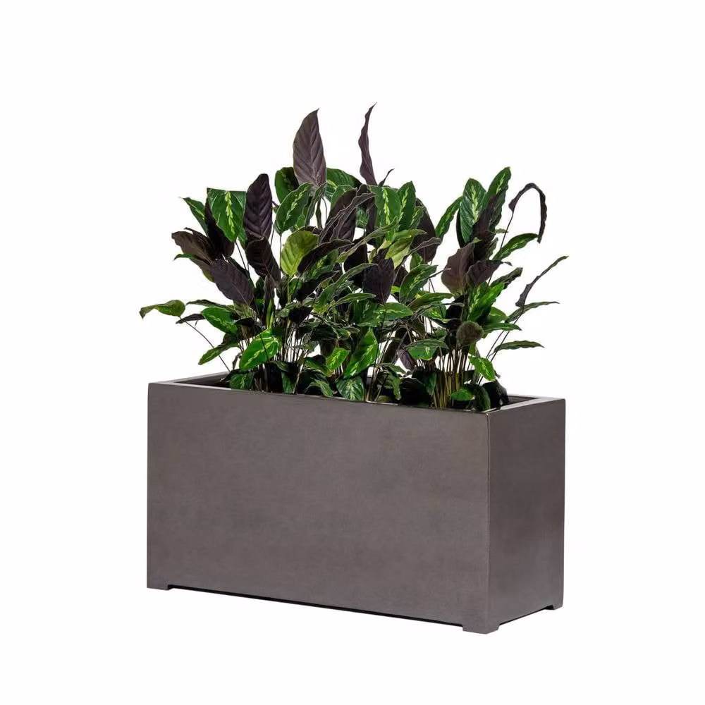 Primrose Grey Stone Trough Planter 80cm W/D/H: 80 x 40 x 30 cm – 2