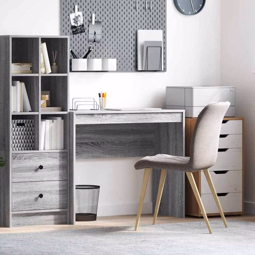 Berkfield Home Writing Desk in Grey Sonoma, W/D/H: 90 x 40 x 76 cm – 2