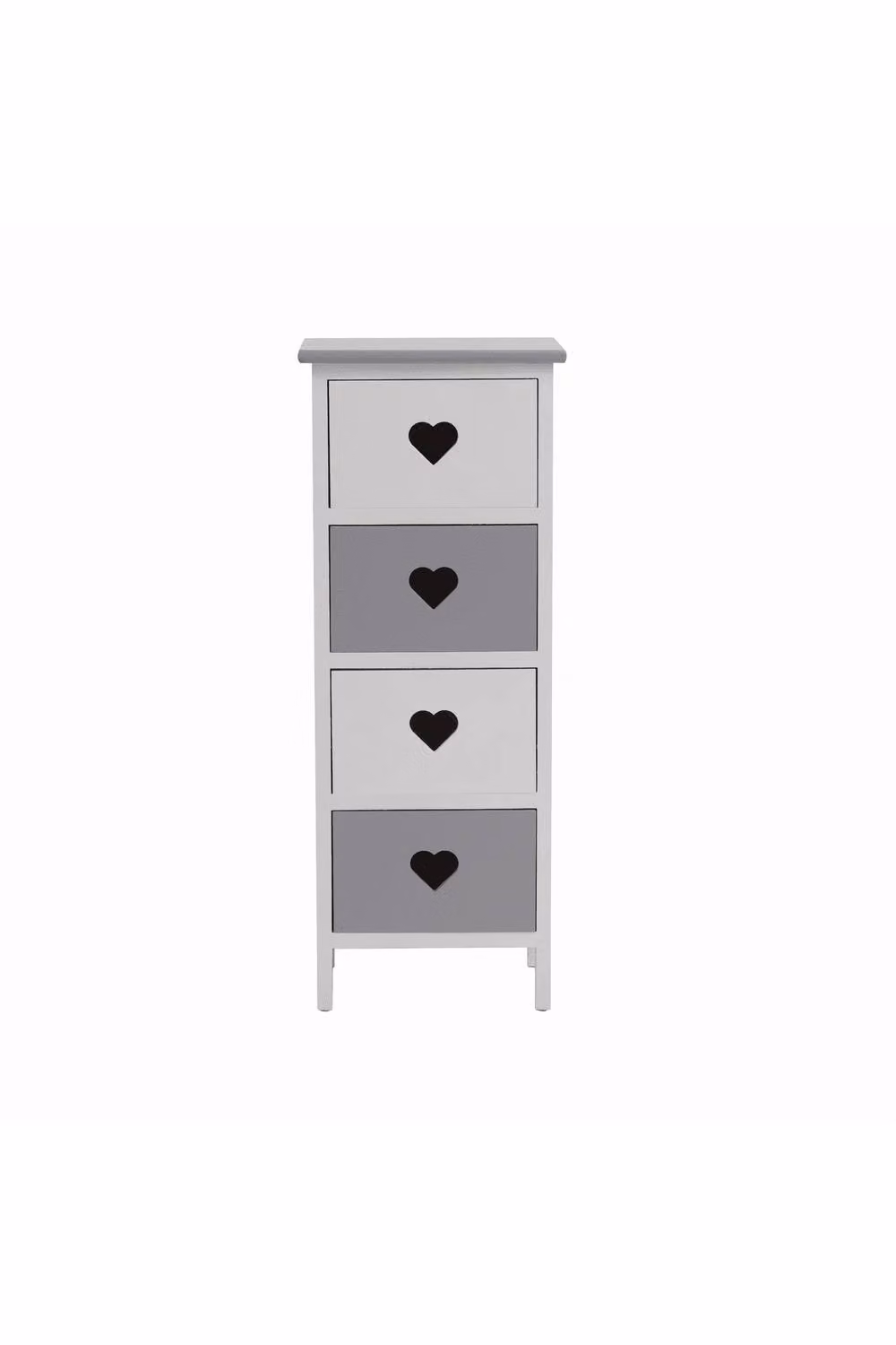 Home Source Heartswood 4 Drawer Chest White Wooden Storage Unit – 3