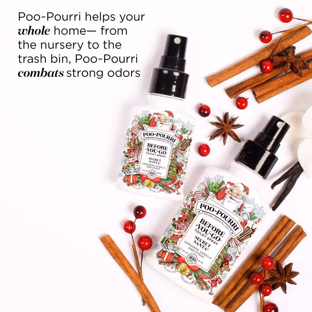 Poo Pourri Secret Santa Before You Go Toilet Spray, White and Multicolour – 2