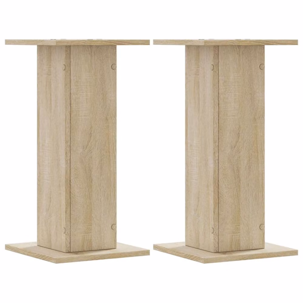 Berkfield Home Set of 2 Sonoma Oak Plant Stands in Brown, W/D/H: 30 x 30 x 60 cm – 3