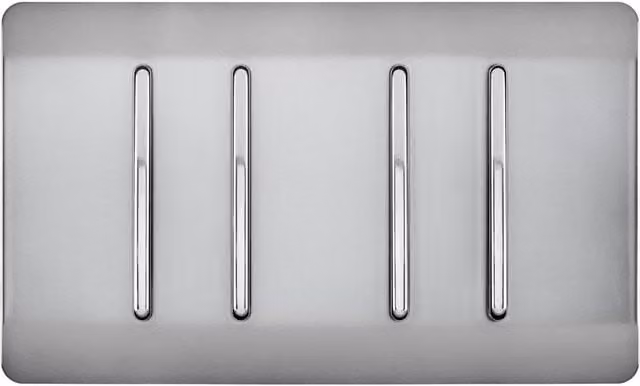 Trendi Silver Chrome Flush Plate Switch