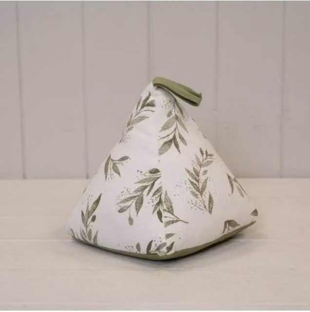 KDMD Satchville Olive Door Stop in Beige, Green and White, W/D/H: 15.0 x 19.0 x 15.0 cm