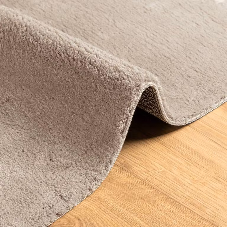 Berkfield Home HUARTE Short Pile Washable Soft Rug in Sand, 160 x 160 cm