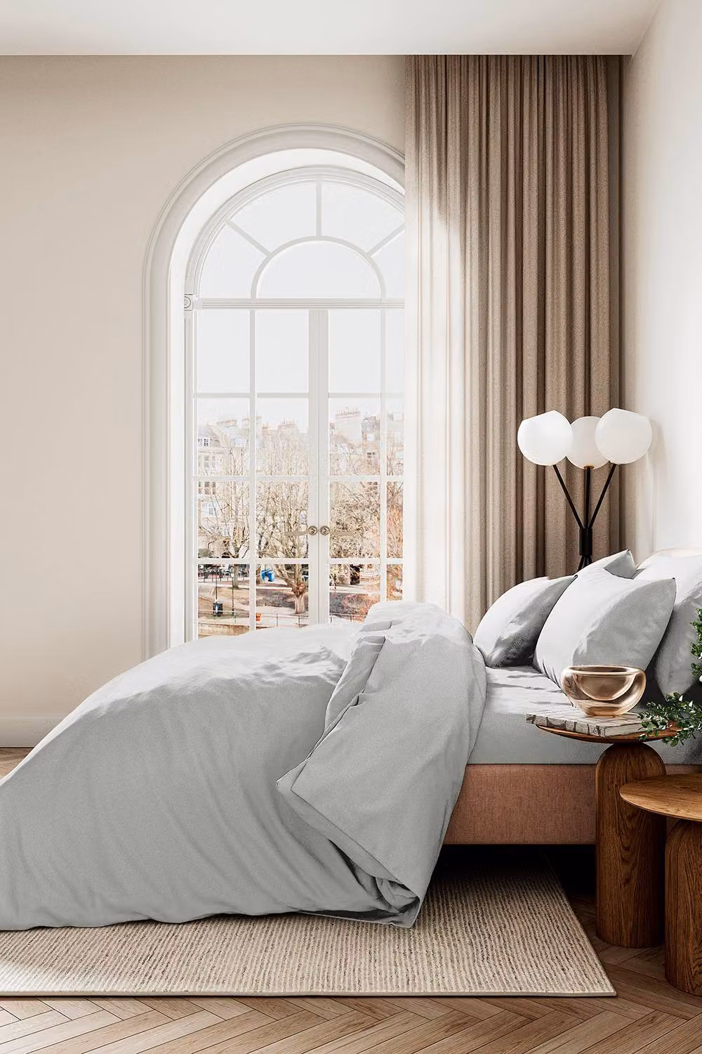 Bedeck of Belfast Fine Linens 1951 400 Thread Count Cotton Mako Sateen Single Fitted Sheet in Silver, W/D/H: 90 x 200 cm – 2