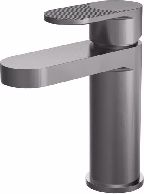 Balterley Rileyhill Fluted Mono Basin Mixer Tap with Pop-Up Waste in Brushed Pewter Silver