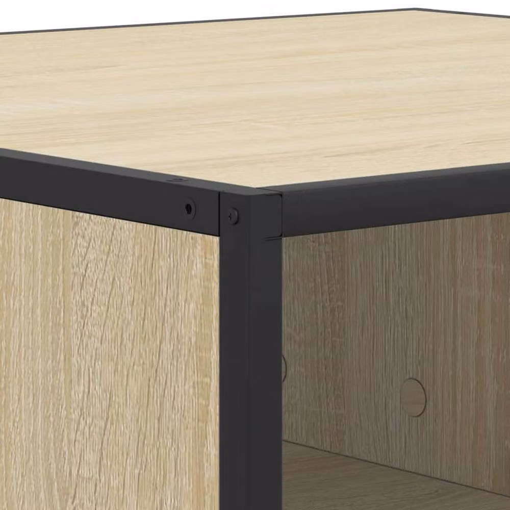 Berkfield Home Sonoma Oak Coffee Table in Brown, W/D/H: 100 x 100 x 30 cm – 3