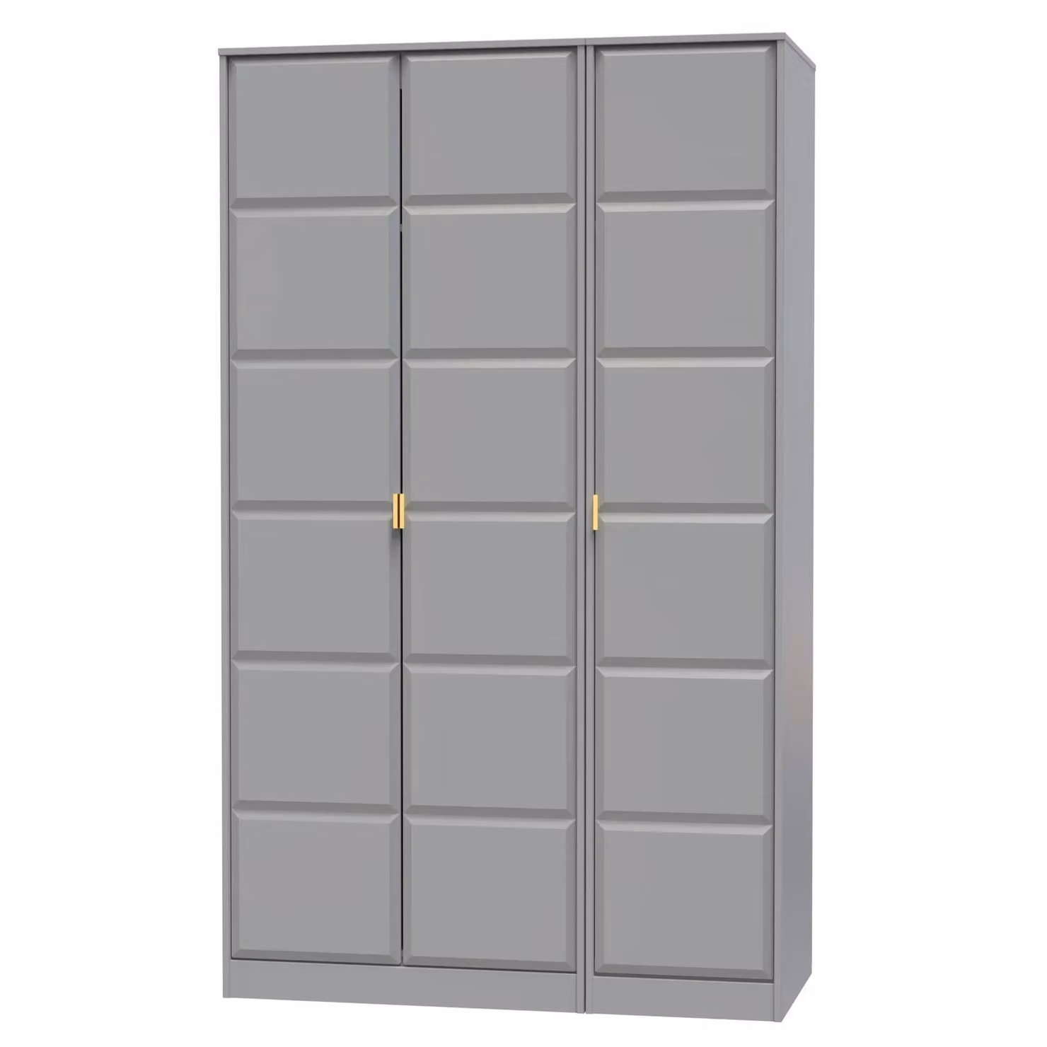 Ready Assembled 2 U Metro 3 Door Wardrobe in Grey and Gold – 2