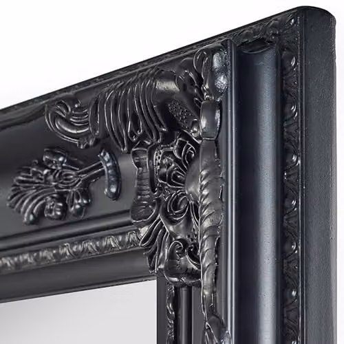 Julian Bowen Palais Full Length Mirror in Black, Antique Leaner or Wall Mounted, H 170 cm x W 70 cm – 6