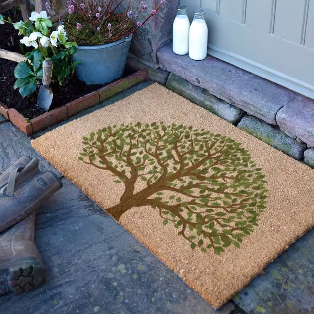 Artsy Mats Tree of Life Doormat in Brown, W/D: 90 x 60 cm