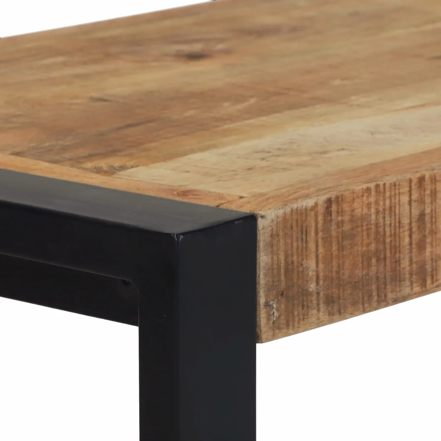 Berkfield Home Industrial Mango Wood Entryway Bench in Brown, W/D/H: 100 x 35 x 45 cm – 4