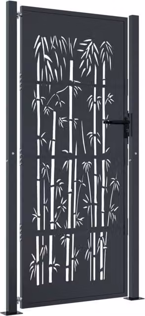 Berkfield Home Garden Gate in Anthracite Grey Steel, W: 105 cm, H: 205 cm
