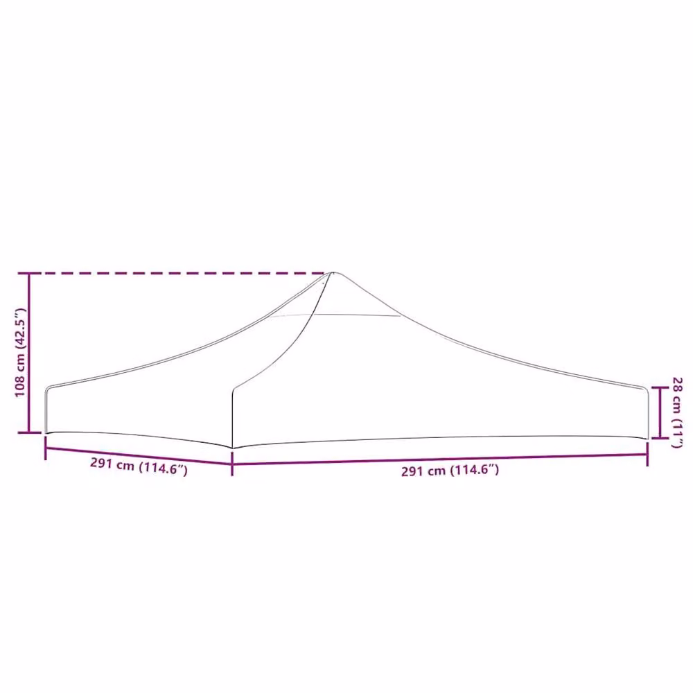 Berkfield Home Green PVC-Coated Party Tent Roof, 3 x 3 m – 3