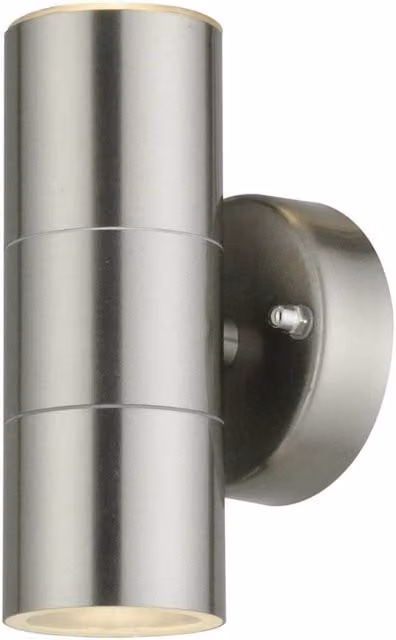 First Choice Lighting Blaze Marine Grade Stainless Steel Up Down Outdoor Wall Light in Silver – 1