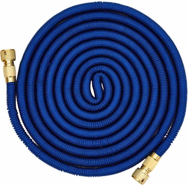 Breeins Expandable Garden Hose with Fittings, Blue, 15-45 m