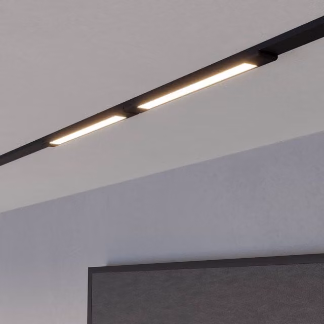 Eglo T-Plus Ultra-Slim Black Ceiling Light Panel