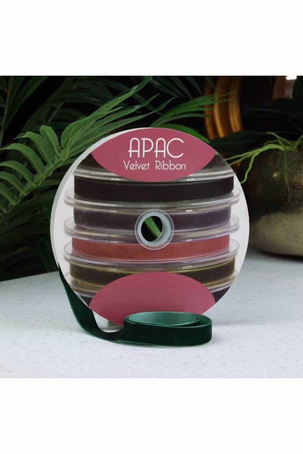 KDMD Forest Green Velvet Ribbon, 15mm x 20m