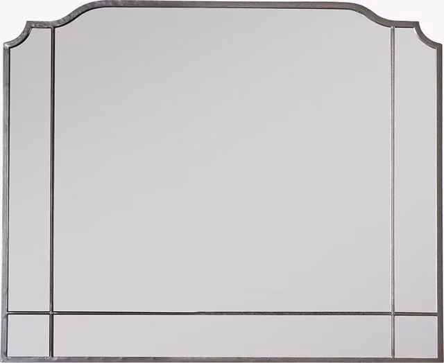 Perch & Parrow Saffron Overmantel Rectangular Mirror in Grey, Black or Silver