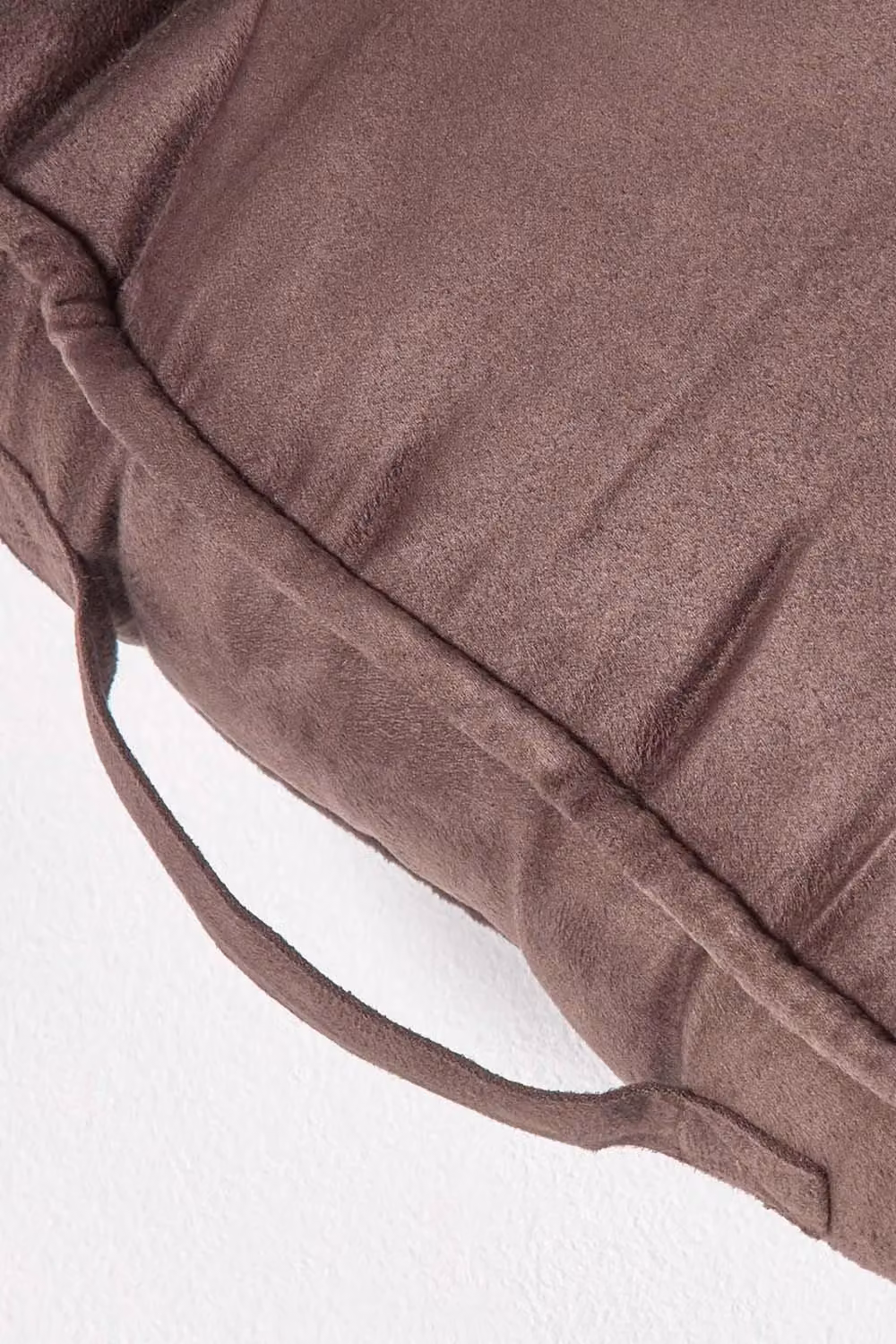 Homescapes Faux Suede 2 Seater Booster Cushion in Chocolate Brown – 3