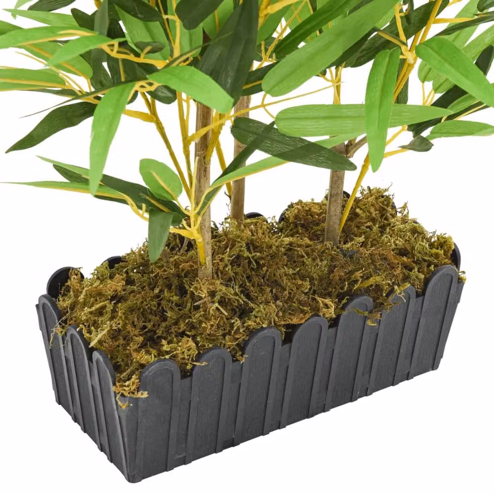 Berkfield Home Artificial Bamboo Tabletop Tree, Green, Height: 80 cm – 3