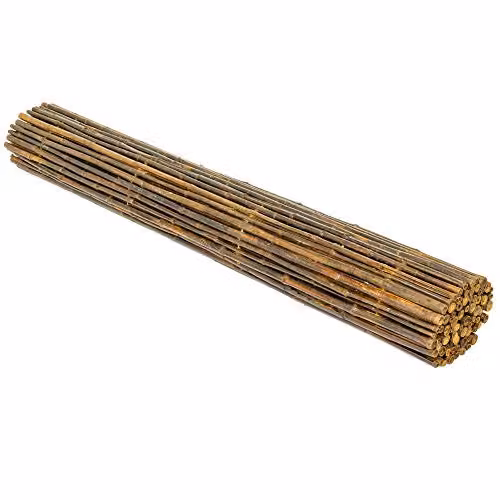 Papillon Thick Carbonised Black Bamboo Woven Privacy Screening Roll, W: 190 cm, H: 180 cm – 3