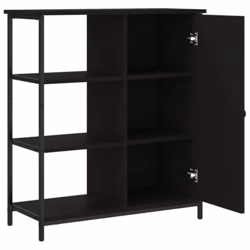 vidaXL Modern Black Sideboard in MDF, W/D/H: 70 x 30 x 80 cm – 5