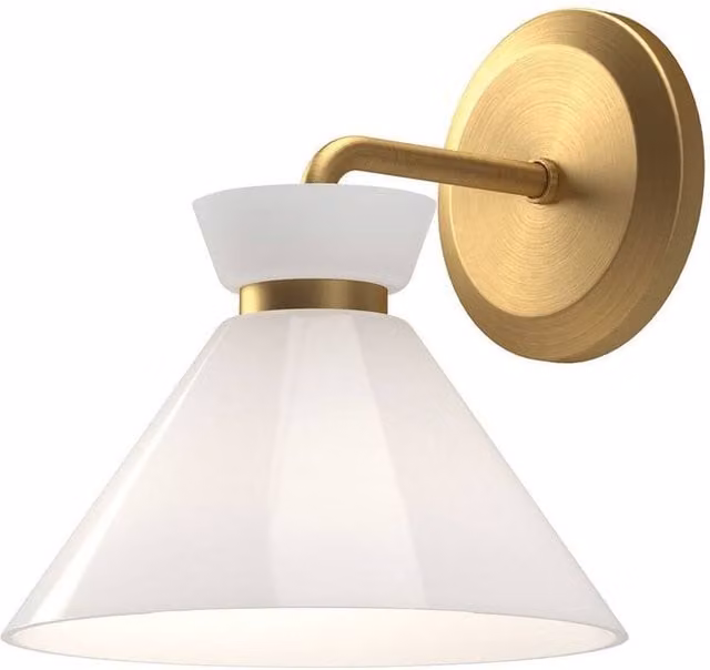Netlighting Alora Mood Halston Dome Wall Lamp in Brushed Gold with E14 Socket – 1