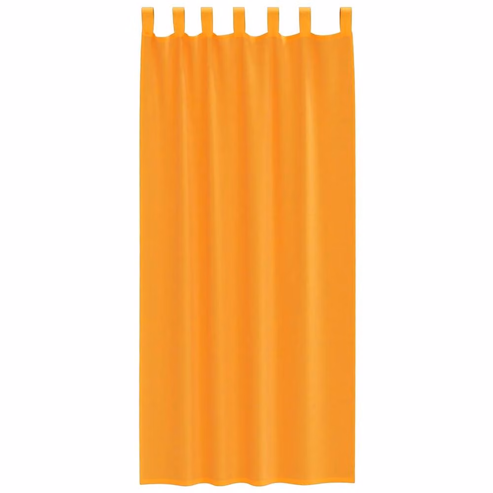 Berkfield Home Orange Voile Fabric Panel Curtains with Tabs, 2 Pack, W: 140 cm, H: 245 cm – 2