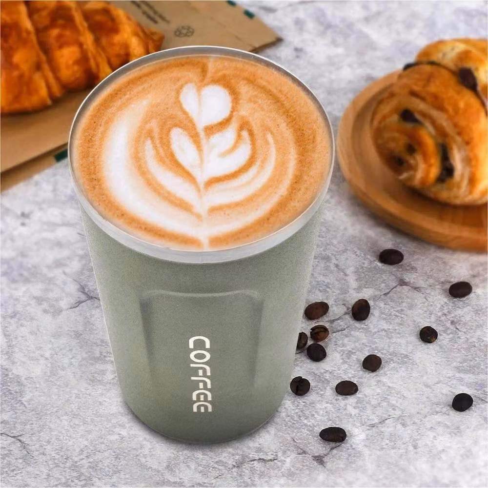 Pawnora Double Walled Insulated Stainless Steel Coffee Mug, Green, 380 ml – 3