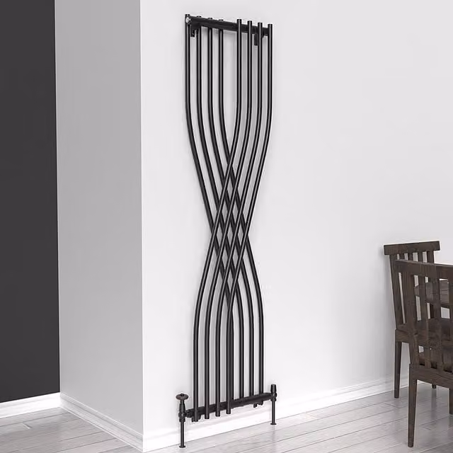 Lux Heat Xtreme Vertical Steel Radiator in Pewter, H: 177.5 cm, W: 45 cm
