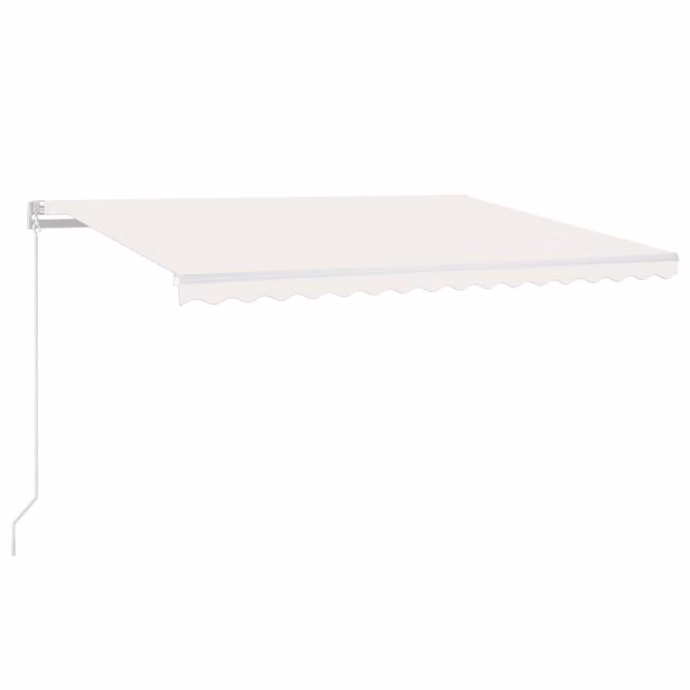 Berkfield Home Manual Retractable Awning in Beige, W: 450 cm, D: 350 cm – 2