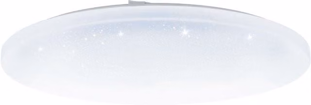Loops Modern White LED Ceiling Light with Crystal Effect and Remote Control, 36W, Warm White