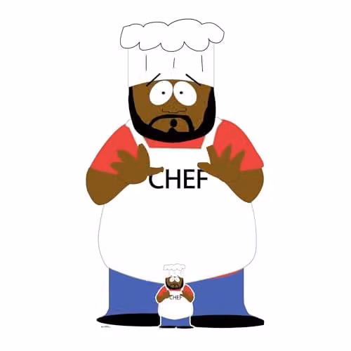 Star Cutouts SC4703 South Park Chef Lifesize Cardboard Cutout, Height: 164 cm, Multicolour