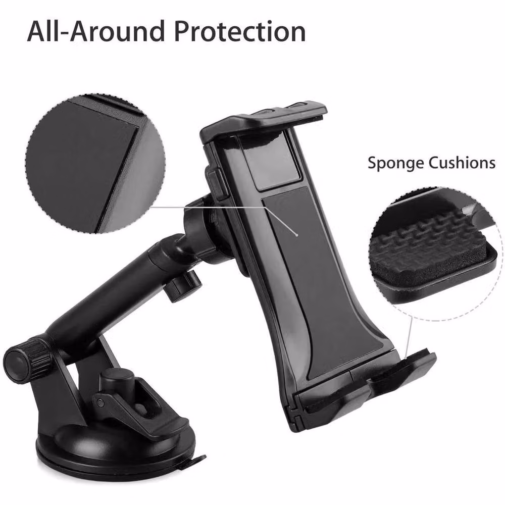 NESTLUNE Universal Car Tablet and Phone Holder for Dashboard or Windscreen, Black – 6