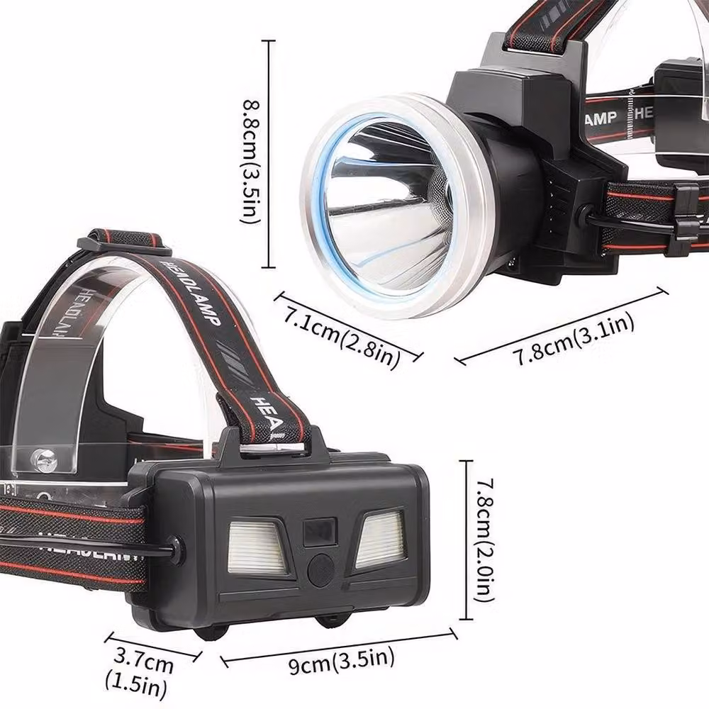 FLAVORA Rechargeable Waterproof LED Headlamp in Black – 2