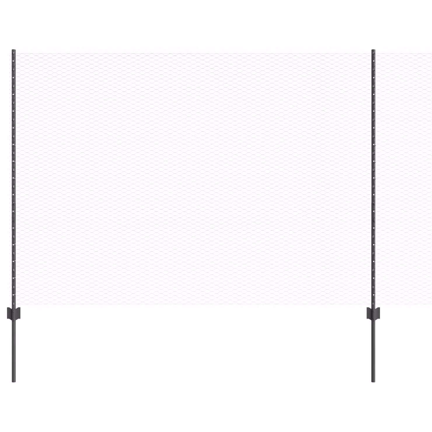Berkfield Home Grey PVC-Coated Steel U-Channel Fence Posts, 22 Pieces, Height: 160 cm – 2