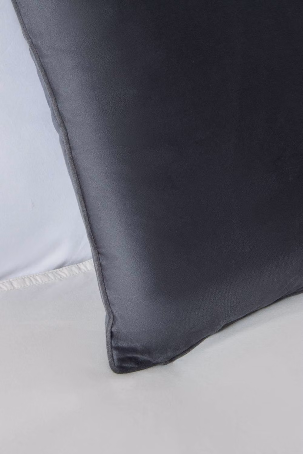 BHS Grey Velour Square Cushion, W/D/H: 43 x 43 x 43 cm – 2