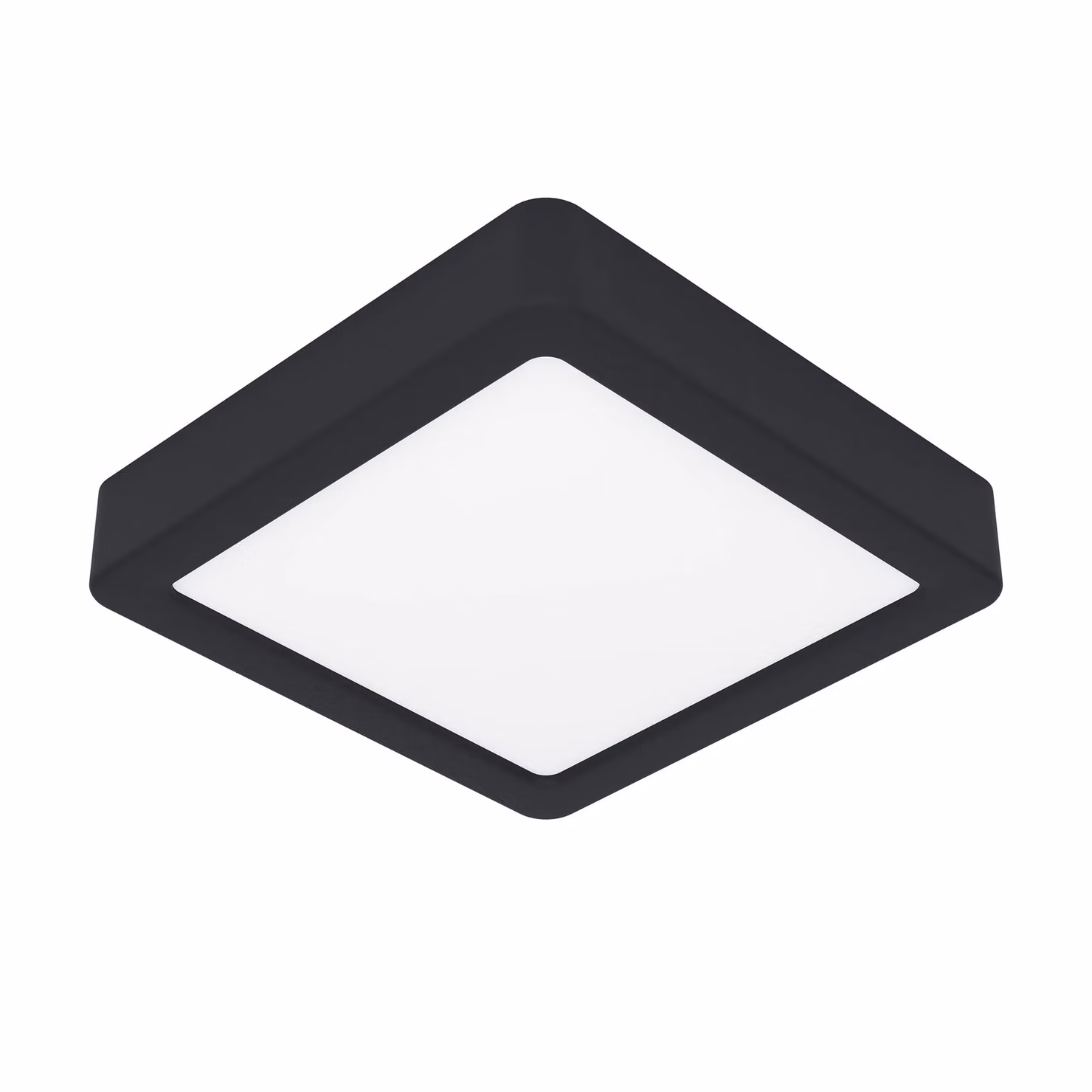 Eglo Fueva 6 Ultra-Slim Tri-Colour Square LED Ceiling Light, Black – 2