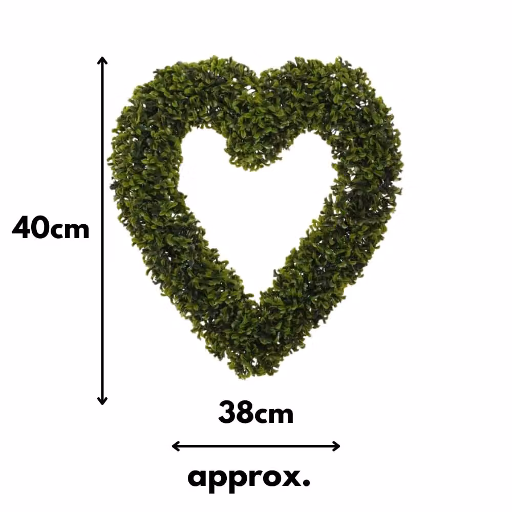 Marco Paul Large Artificial Green Heart Wreath – 2