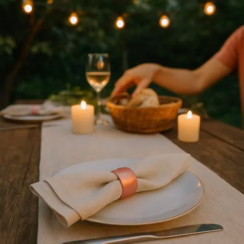 Argon Tableware Gold Metallic Napkin Rings, Pack of 6, Diameter: 4.5 cm – 4