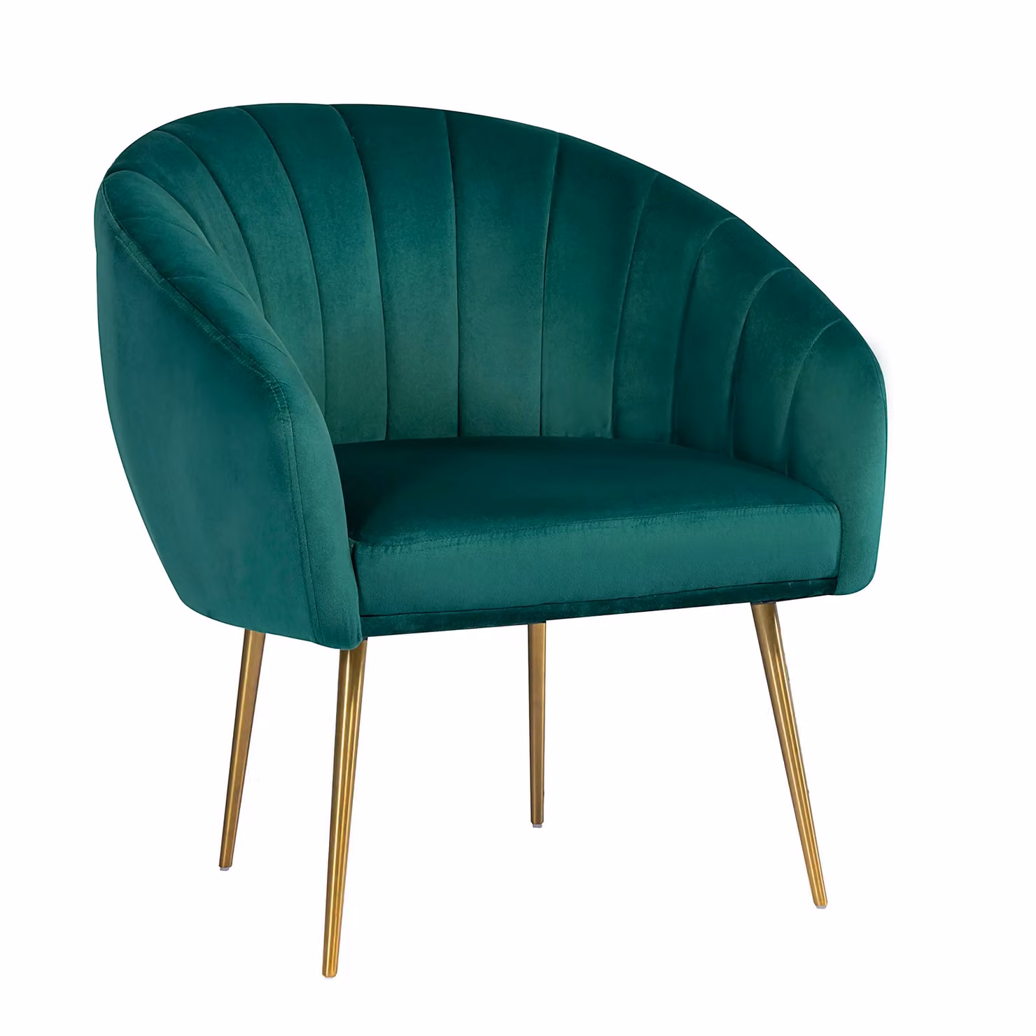 Artemis Home Helena Green Velvet Tub Accent Chair with Bronze Details – 2