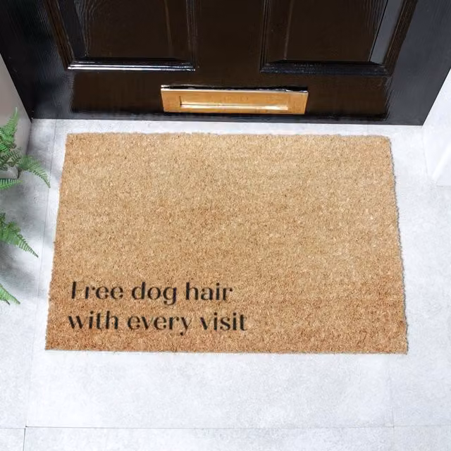 Artsy Mats Brown Coir Doormat with Natural Rubber Non-Slip Base, W: 60 cm, D: 40 cm – 1