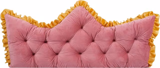 Livingandhome Plush Crown-Shaped Tufted Headboard Pillow, Width: 150 cm