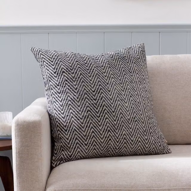 Wylder Croft Grey Velvet Square Cushion, W/D/H: 50 x 50 x 50 cm