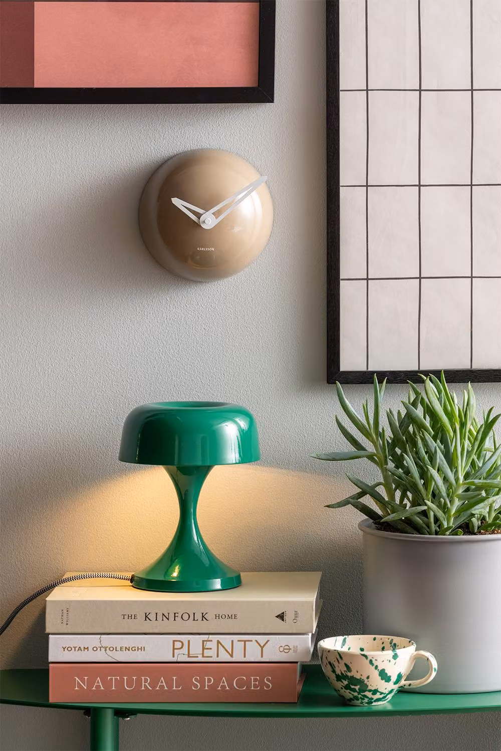 PRESENT TIME Leitmotiv Moda Retro Iron Table Lamp in Green – 2