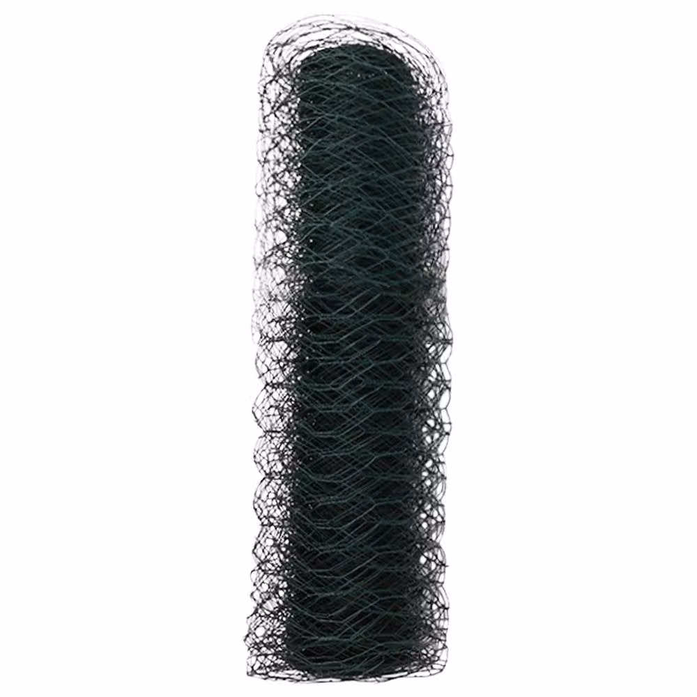 Berkfield Home Green PVC Coated Galvanised Steel Hexagon Fence – 3