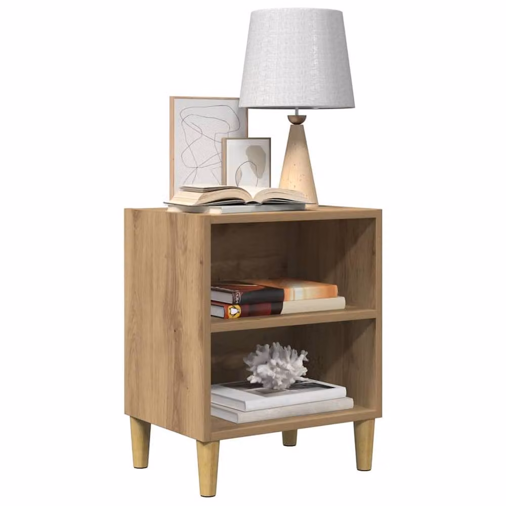 Berkfield Home Classic Bedside Cabinet in Artisan Oak, Brown, W/D/H: 40 x 30 x 50 cm – 2
