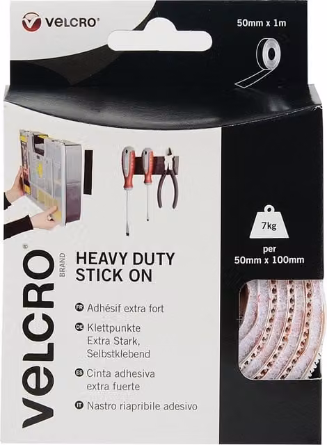 VELCRO Brand Heavy Duty Tape in White